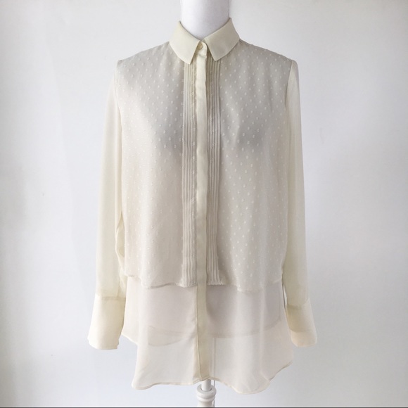 banana republic sheer blouse